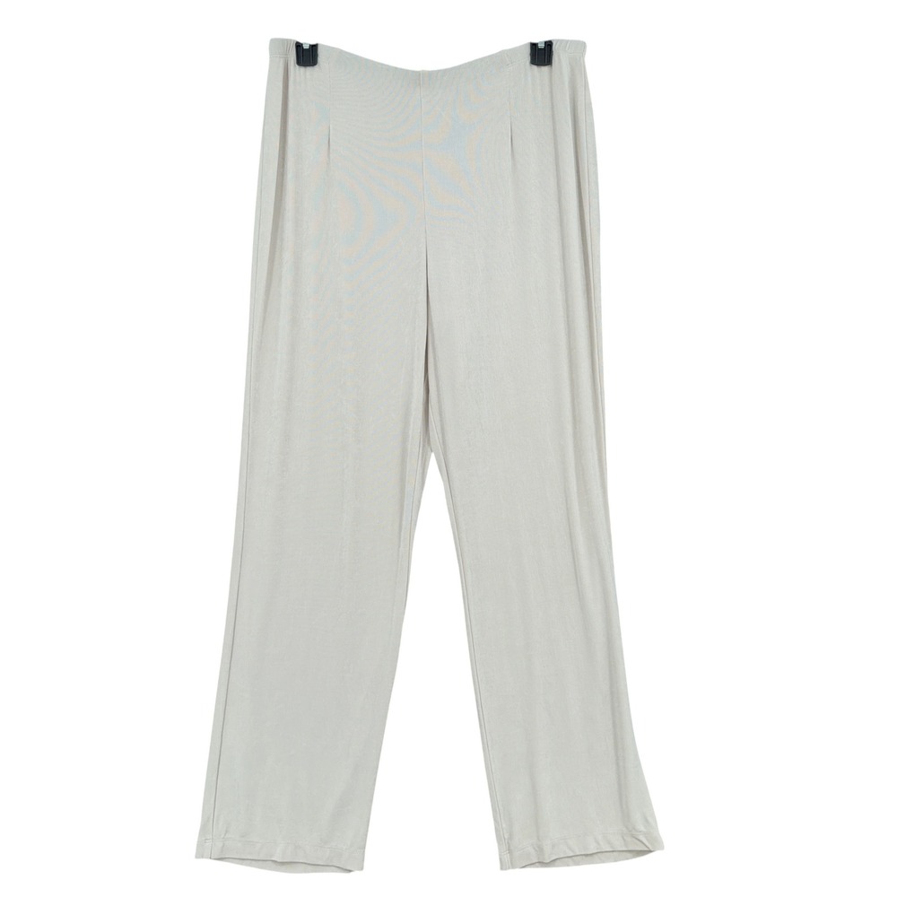 Chico's Travelers Pants Women 3R XLR Acetate Spandex Beige